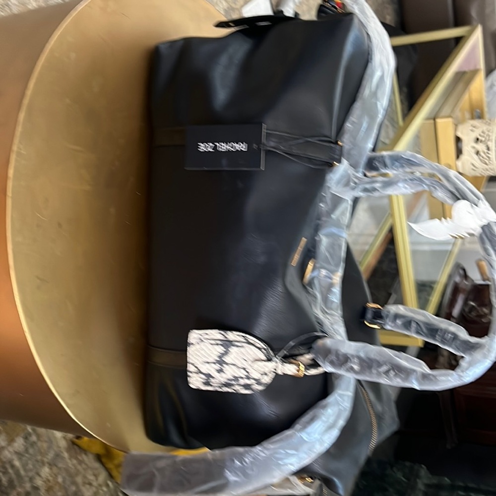 Rachel Zoe black duffle.  NWT.
